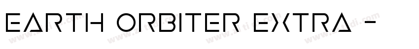 Earth Orbiter Extra 字体转换
